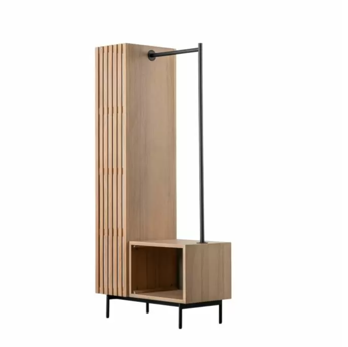 Hayami Contemporary Natural Oak Open Wardrobe