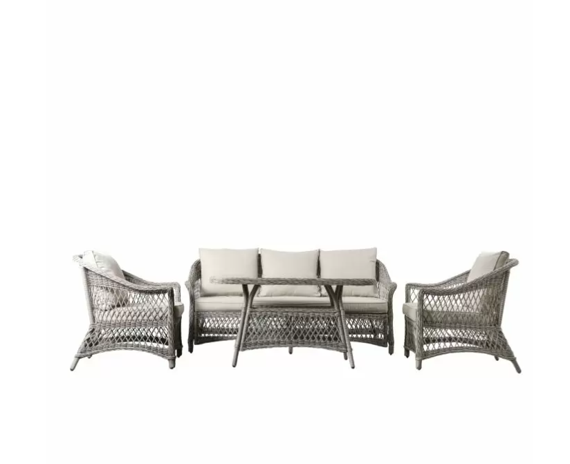 Liberty Garden Furniture Dining Set, Sofa, Stone, Natural Rattan ( Due Back In 22/01/25)