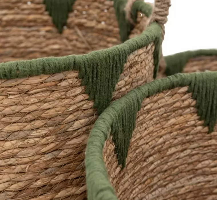 Elgon Natural & Green Baskets Set of 3 ( Due In 18/11/24 )