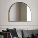 Holworth Overmantle Semi-Circle Mirror with Thin Black Frame