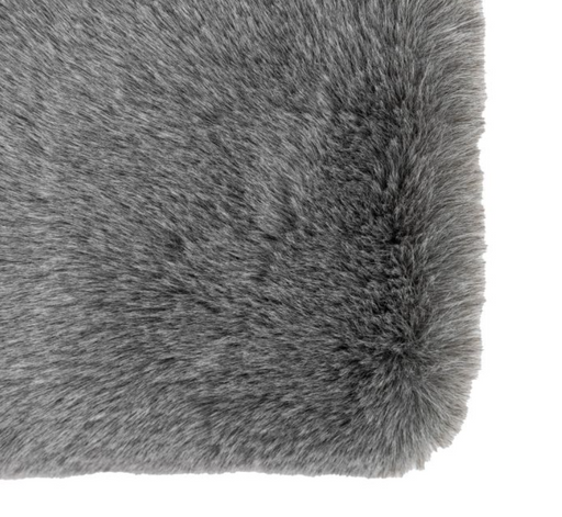 Roscose Faux Fur Throw Smoked Grey Large