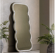 Como Curved White Wavy Edge Leaner Mirror Large