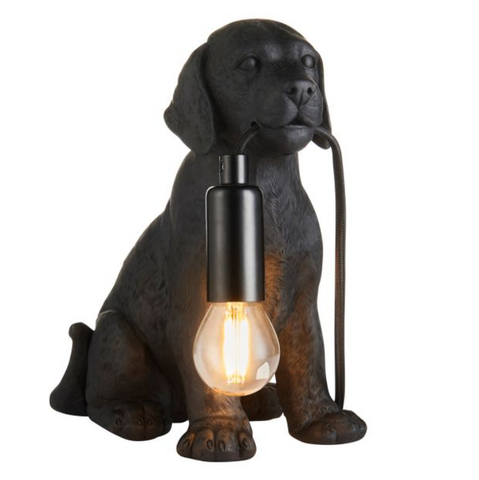 Labrador Puppy  Black Table Lamp ( Due Back In 23/01/25 )