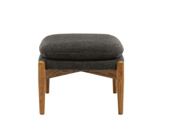 Datsun Charcoal Upholstered Footstool ( Due Back In 08/12/24 )