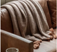 Knitted Border Tassel Throw Rust