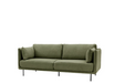 Chiswick 3 Seater Green Boucle Sofa with Black Metal Legs