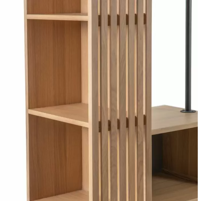 Hayami Contemporary Natural Oak Open Wardrobe