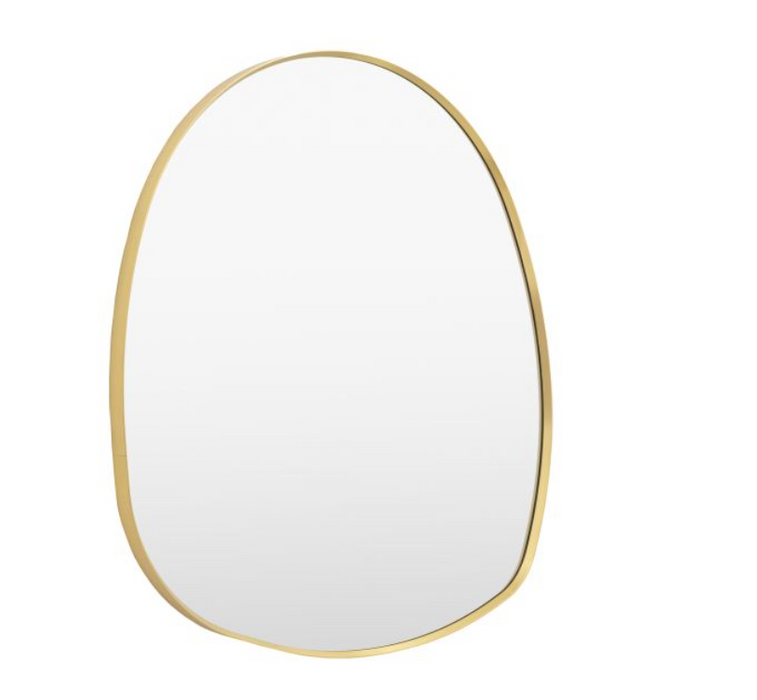 Holworth Pebble-Shaped Gold Frame Mirror