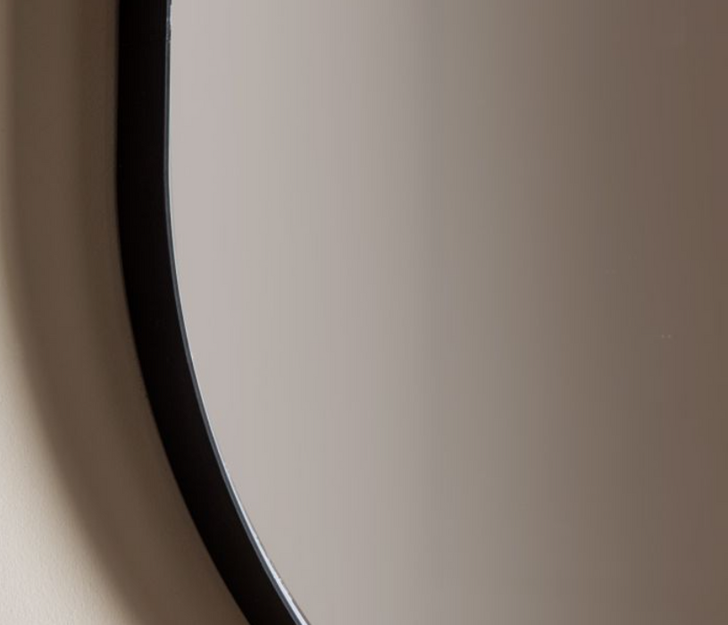 HolworthPebble-Shaped Black Frame Mirror