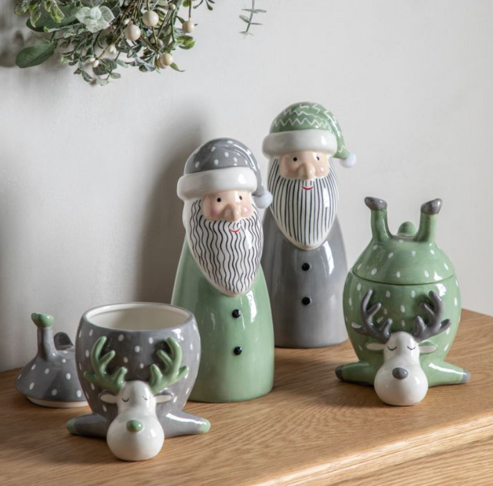  Grey Santa Decor Large