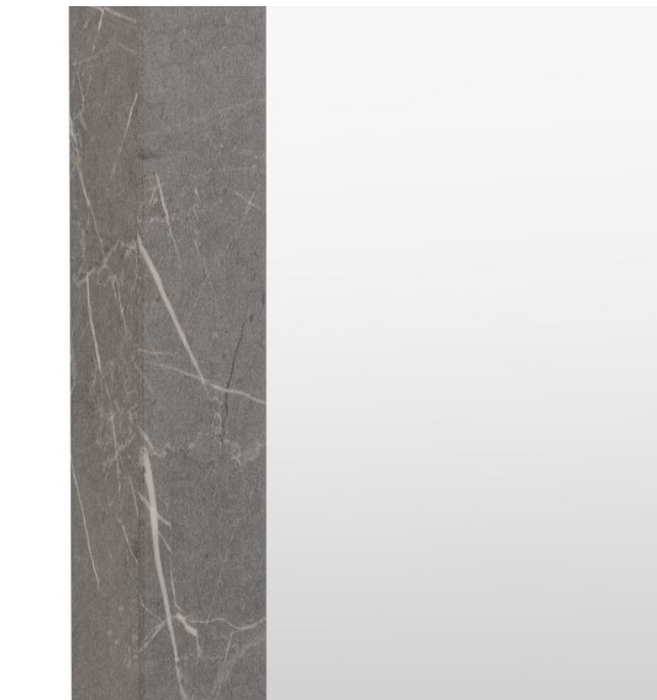 Romano Marbled Design Wrapped Grey Leaner Mirror