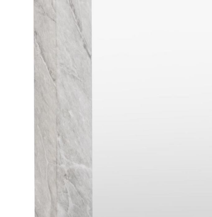 Romano Marble Design Wrapped Grey Leaner Mirror Large