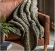 Herringbone Sherpa Throw Sage