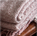 Herringbone Faux Mohair Throw Blush