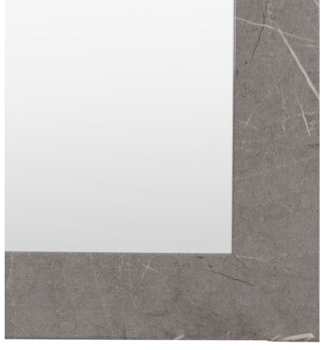 Romano Marbled Design Wrapped Grey Leaner Mirror