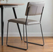 Lyon Dining Chair in Light Grey Leather