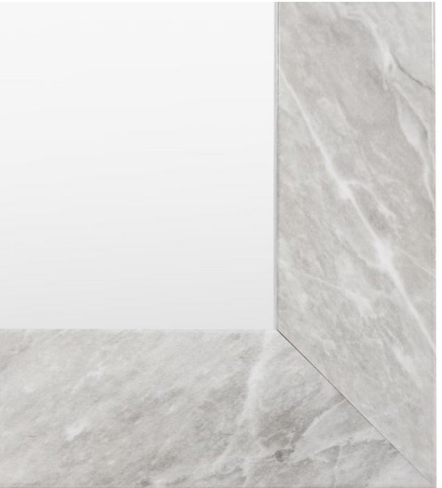 Romano Marble Design Wrapped Grey Leaner Mirror Large