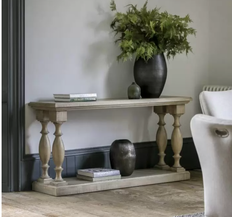 Derby Console Table, Natural Pine, Rectangular