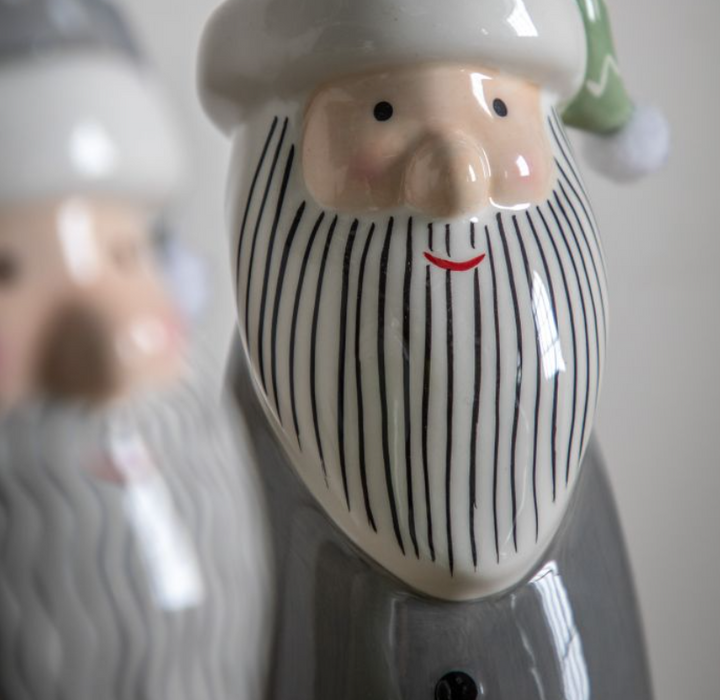 Grey Santa Decor Large