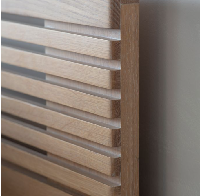 Hayami Slatted Oak Double Bedstead