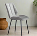 Set of 2 Willis Mid-Century Inspired Dining Chairs in Light Grey