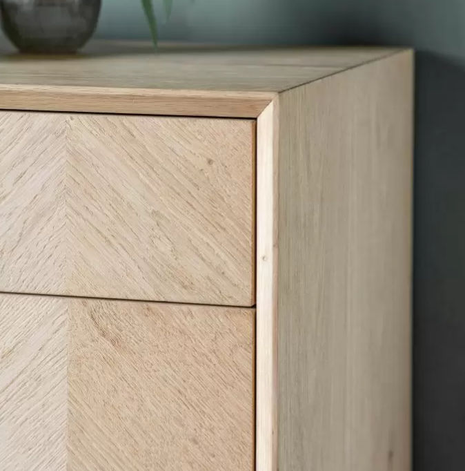 Bolzano Modern Natural Oak 6 Drawer Chest