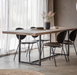 Modern Black and Oak Dining Table