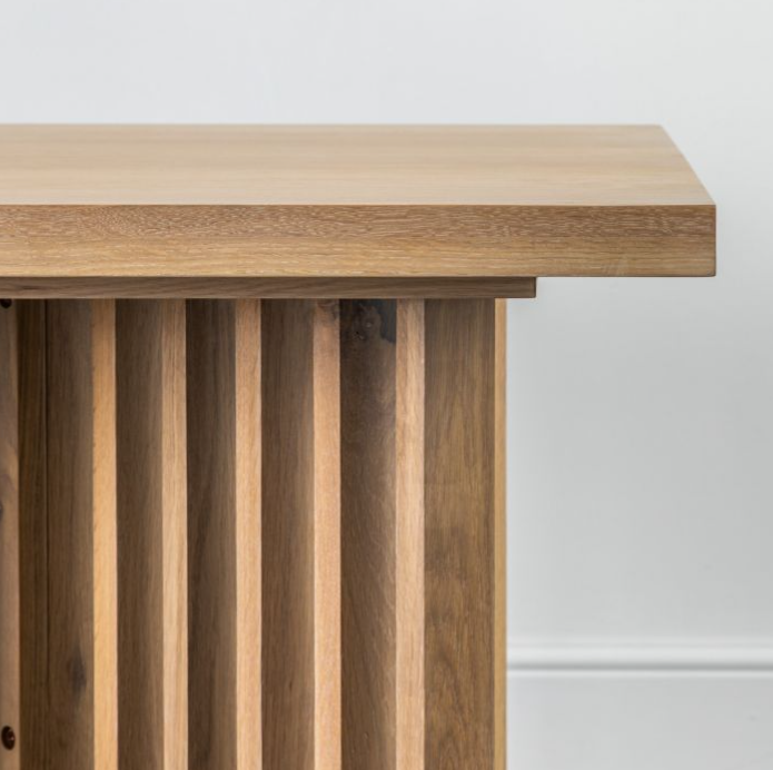 Hirataka Dining Table, Slatted Natural Oak, Square