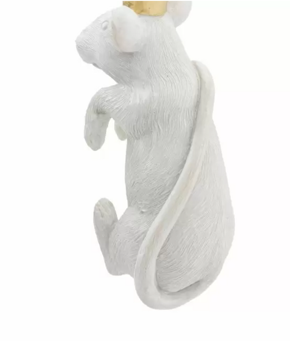 Mouse King Pot Hanger White and Gold 2 pack