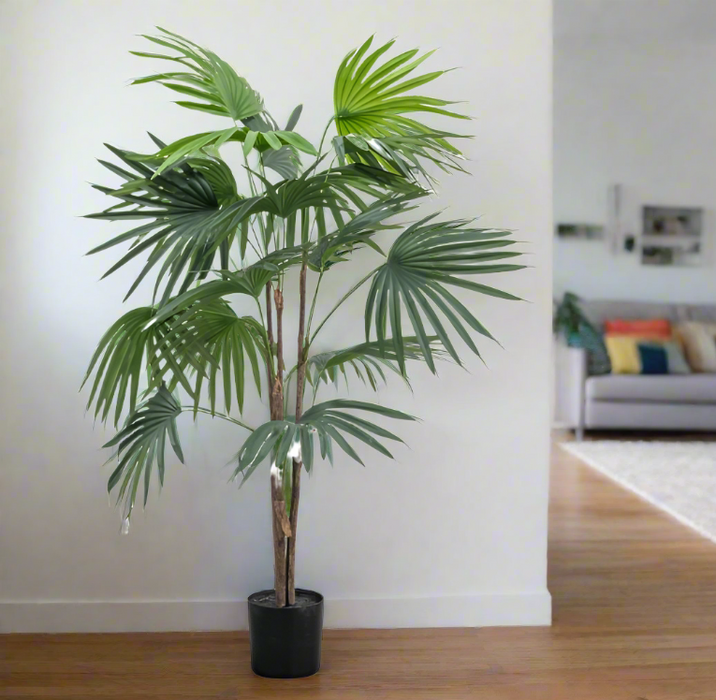 Artificial Chinese Fan Palm Floor Plant - Small