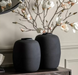 Zia Vase Black Set of 2