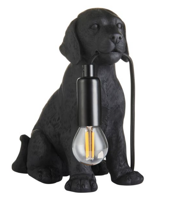 Labrador Puppy  Black Table Lamp ( Due Back In 23/01/25 )