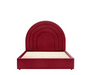 Arch Red Velvet King Size Bedstead