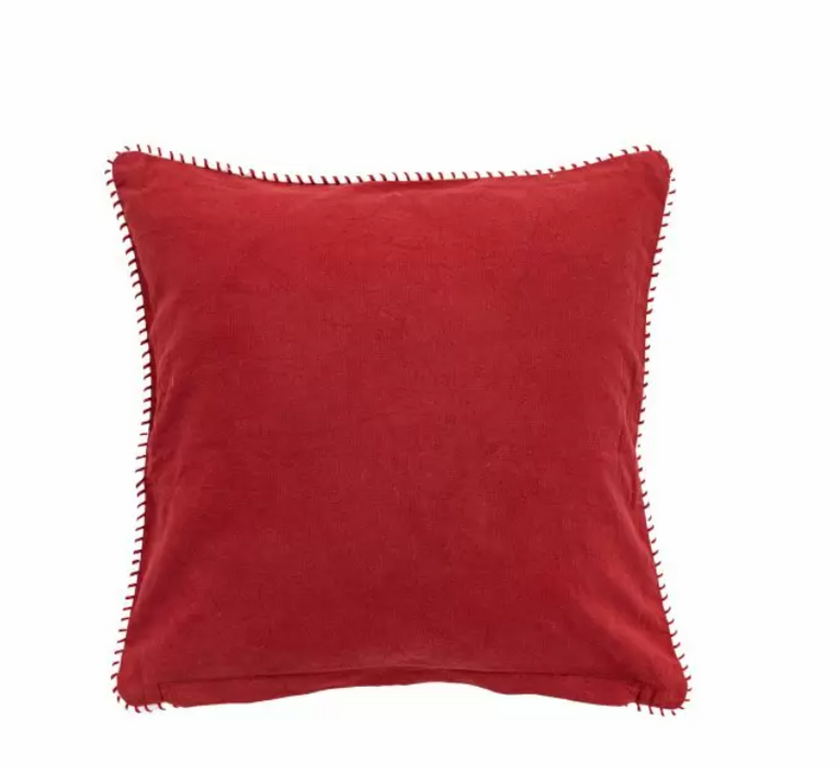 Noel Red Velvet Christmas Cushion