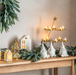 Gold Christmas Tree Tealight Holder x10