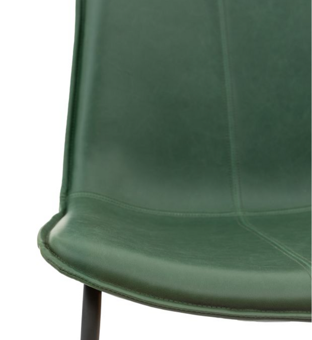 Hawking Deep Green Leather Upholstered Curved Stool ( Due In 18/11/24 )