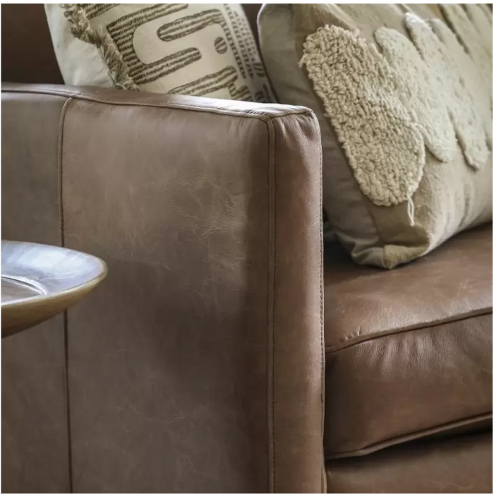 Monaco 3-Seater Sofa in Vintage Brown Leather