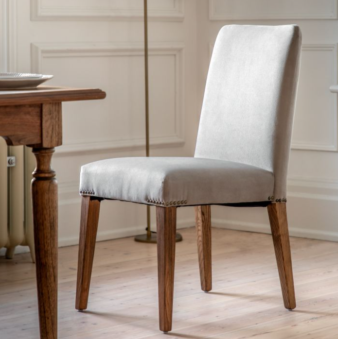 Belgrave Dining Chair in Taupe Velvet