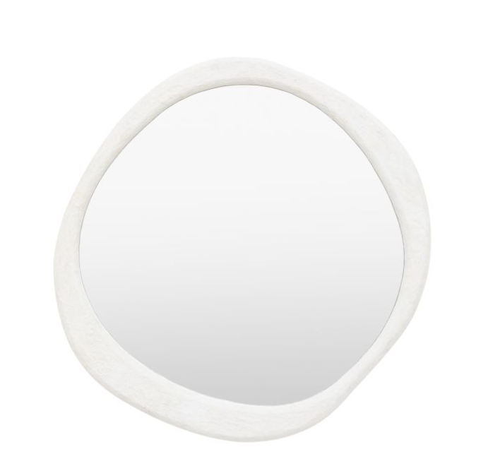 Como Pebble Industrial Organic Round Mirror