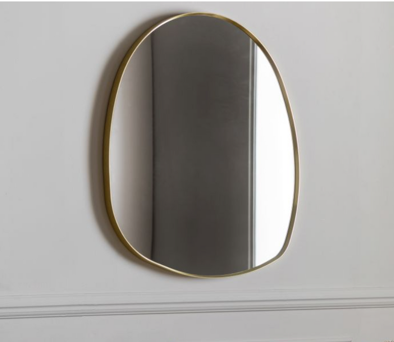 Holworth Pebble-Shaped Gold Frame Mirror