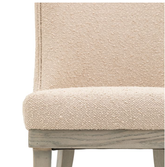 Kelvedon Pack of 2 Natural Boucle Upholstered Dining Chairs ( Due In 25/11/24 )