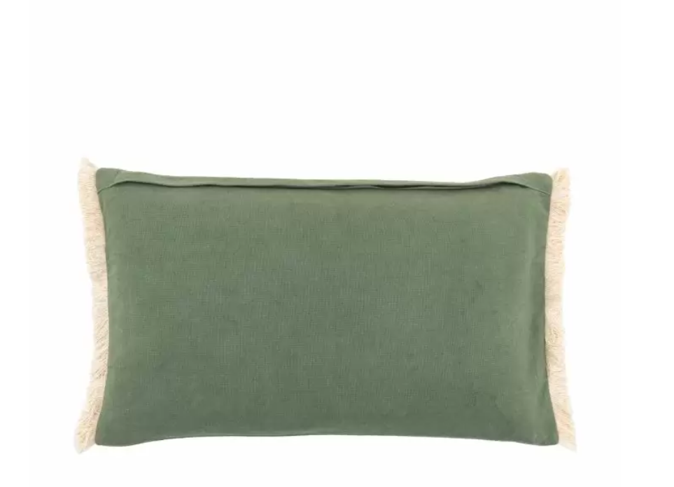 Natures Forest Tree Scene Green Velvet Cushion