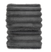 Ribbed Faux Fur Throw Grey