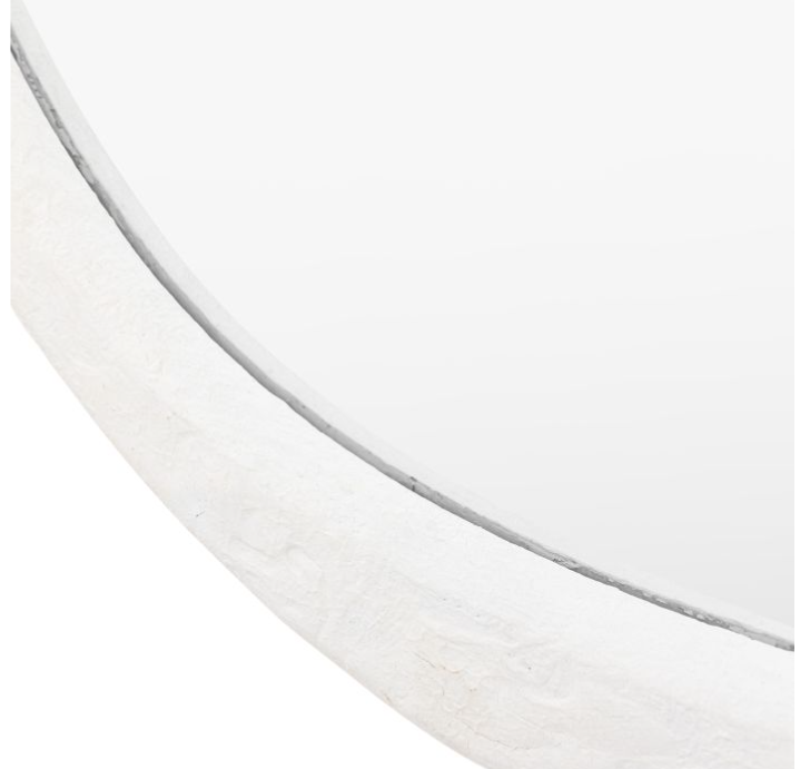 Como Pebble Industrial Organic Round Mirror