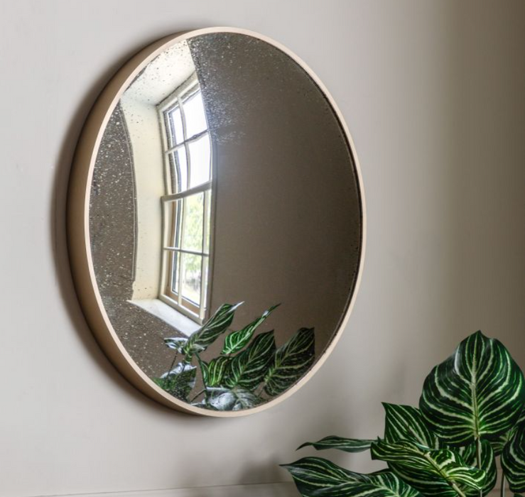 Yardley Convex Mirror with Sleek Bronze Frame