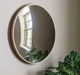 Yardley Convex Mirror with Sleek Bronze Frame