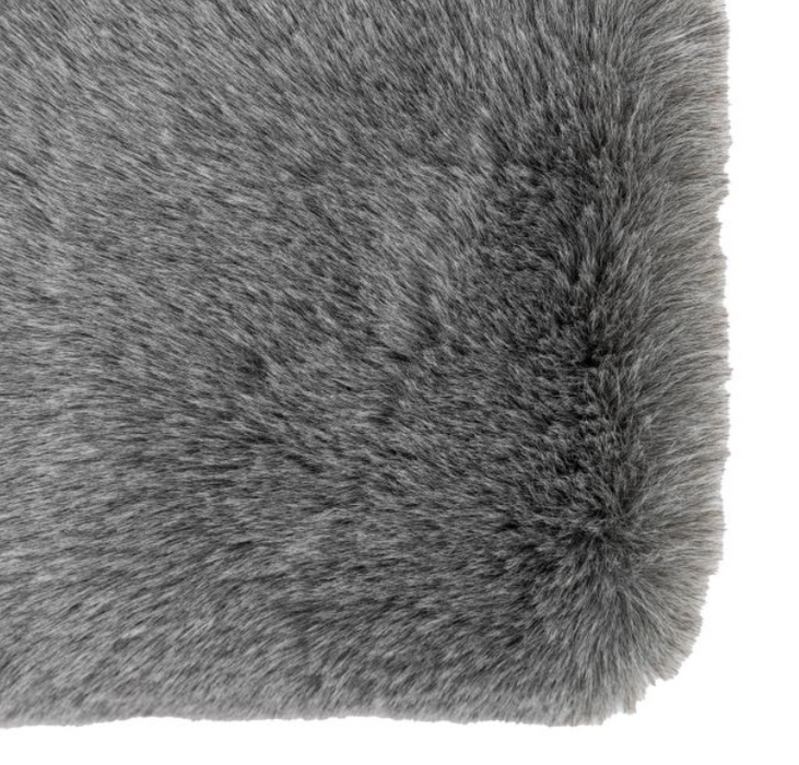 Roscose Faux Fur Throw Smoked Grey