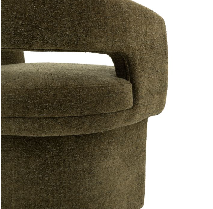 Sloane Curved Back Contemporary Dining Chair in Green Boucle ( Due In  20/11/24 )