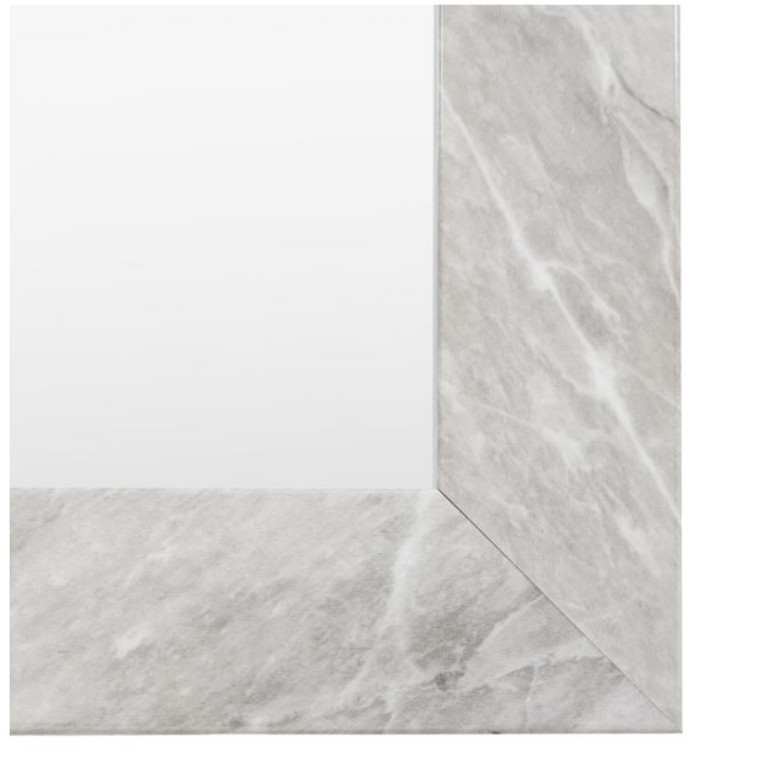 Romano Marble Design Wrapped Rectangular Mirror Small