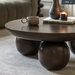 Sculpt Coffee Table, Mango Wood, Round Top